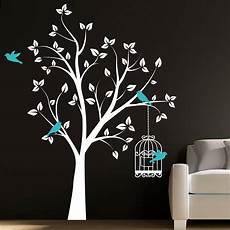 Bird Tree Wall Sticker by Tree With Bird Cage Wall Stickers By Parkins Interiors Bird Tree Wall Sticker