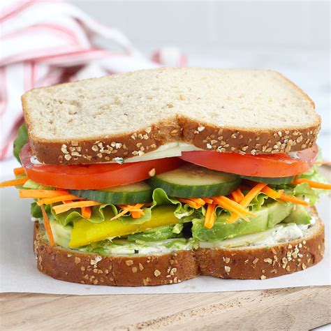 Veg Bread Sandwich Protein Packed Veggie Sandwich
