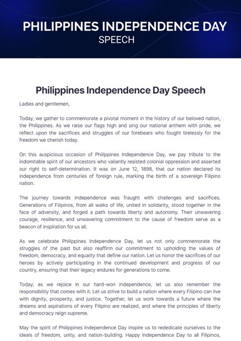 Independence Day Speech