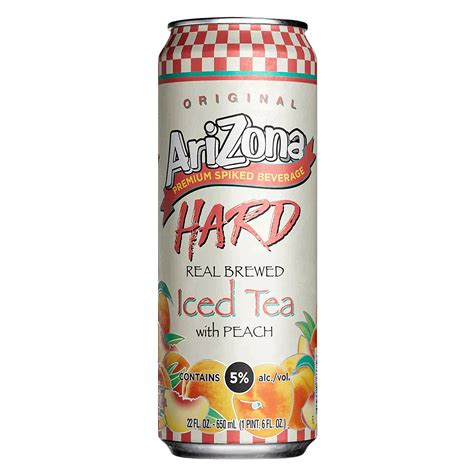 Arizona Hard Peach Tea Single 22oz Can 5.0% ABV - Delivered In As Fast ...