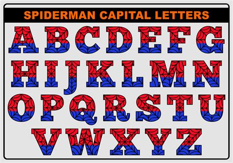 Spiderman Printable Letters
