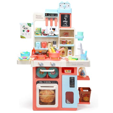 Amazon.com: HOLYFUN Kids Kitchen Playset, Kitchen Set for Toddler with ...