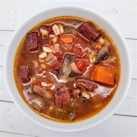 Beef Barley Vegetable Soup – Frozen Quart – Shop SC Real Foods