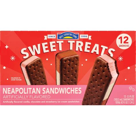 Hill Country Fare Sweet Treats Neapolitan Ice Cream Sandwiches | Fig App