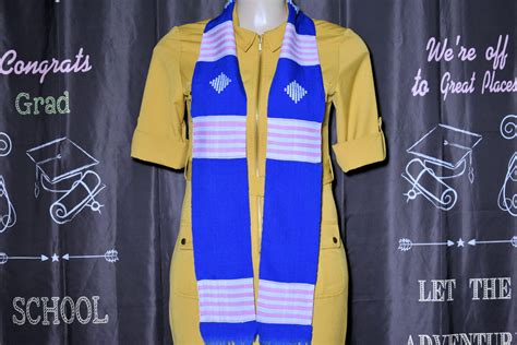 Custom Blue White and Pink Kente | African Imports