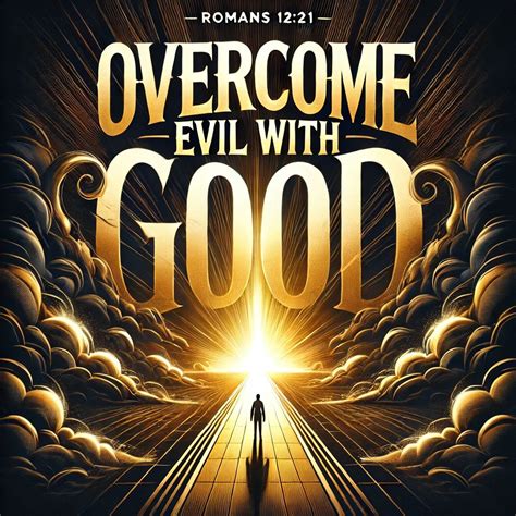 'Do not be overcome by evil, but overcome evil with good.' Romans 12:21 ...
