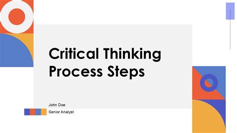 Critical Thinking Process Steps 的图像结果