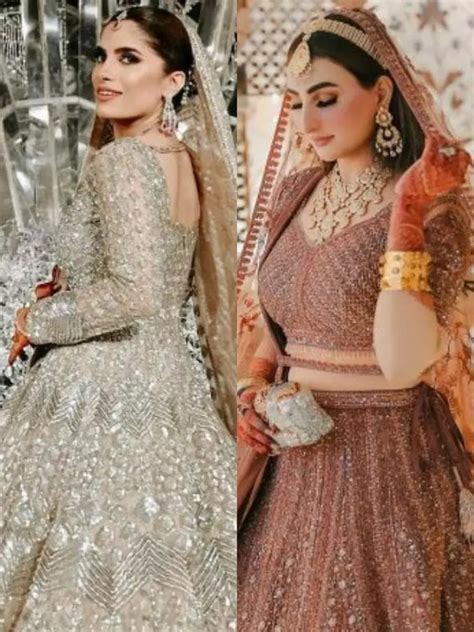 Pakistani brides who opted for Indian designer ensembles on their Nikah ...