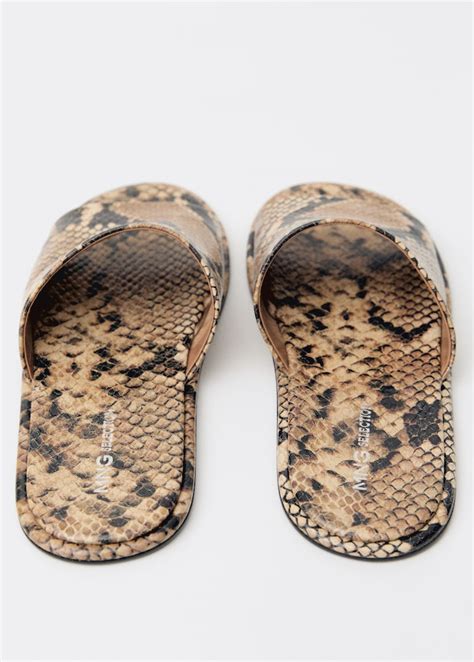 Animal-print leather sandals - Women | MANGO USA