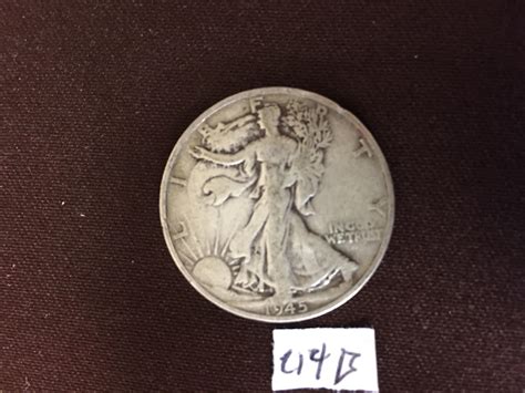 Lot - 1945 S US Silver Walking Liberty Half Dollar Coin