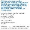 write a letter to the director requesting him to organised an adult ...
