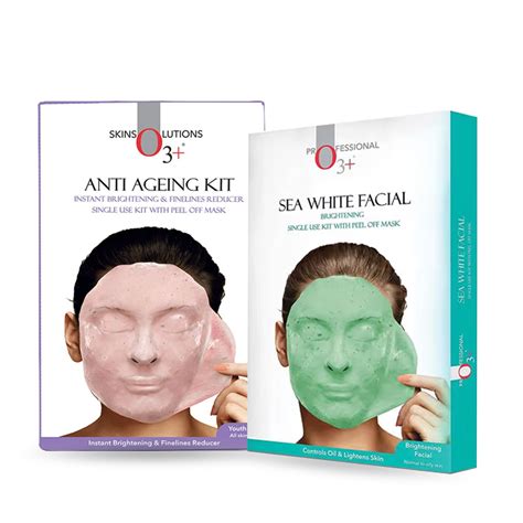 O3+ Anti Ageing Facial kit with Sea White Facial Peel Off Mask Combo