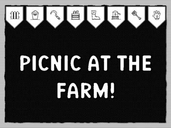 PICNIC AT THE FARM! Ready to print Farm Bulletin Board Kit, Farm ...