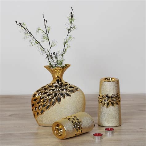 Buy Fantasy Vase With 2 T-Light Holders from Home Centre at just INR 2195.0