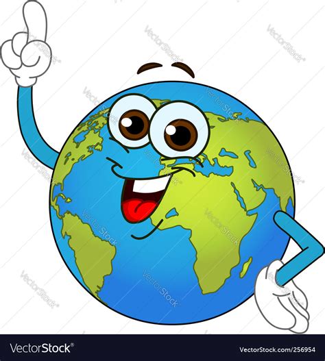 World globe cartoon Royalty Free Vector Image - VectorStock
