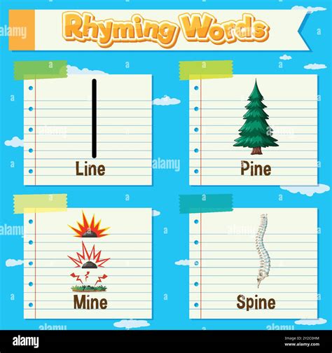 Educational rhyming words with images Stock Vector Image & Art - Alamy
