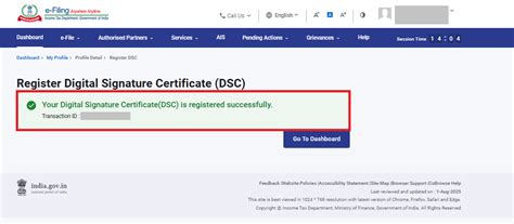 Register Digital Signature Certificate User Manual | Income Tax Department