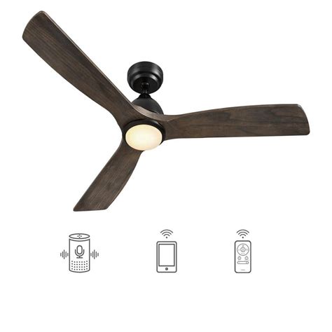 Buy Sawyer 48 in. Dimmable LED Indoor/Outdoor Black Smart Ceiling Fan ...