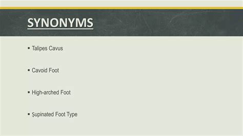 Pes cavus (High ArchFoot) - PHYSIO | PPTX