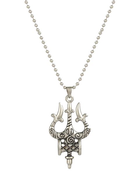 Mighty Trishul Silver-Plated Pendant for Men – Priyaasi
