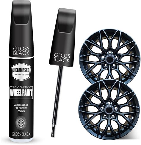 Amazon.com: Gloss Black Rim Touch Up Paint - Wheel Repair Kit Curb Rash, Quick And Easy Wheel ...