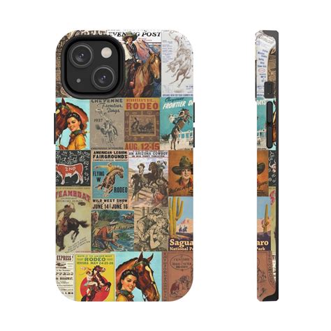Vintage Western Phone Case Rodeo Posters Western iPhone Case Wild West ...