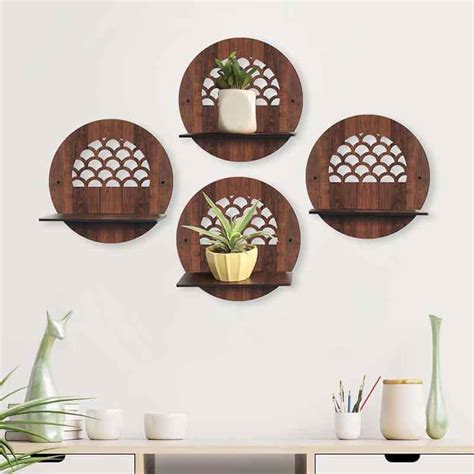Rellon Industries Wall Mounted Shelf for Living Room Stylish MDF ...