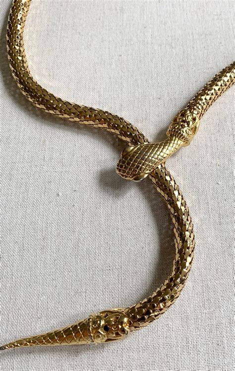Gold Mesh Snake Belt Vintage 70s 80s Glam Snake Head Clasp Gold Tone ...