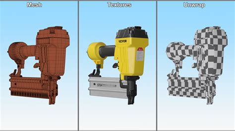 VEVOR Pneumatic Nail Gun ST64 3D model | 3D Molier International