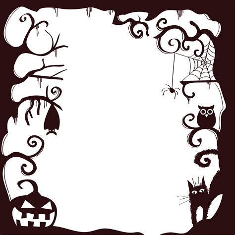 Halloween Borders - 15 Free PDF Printables | Printablee