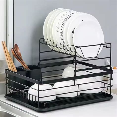 7 code Large Dish Drying Rack, 2-Tier Dish Racks for Kitchen Counter ...