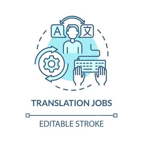 Translation Jobs Blue Concept Icon Internet Translator Art Vector, Internet, Translator, Art PNG ...