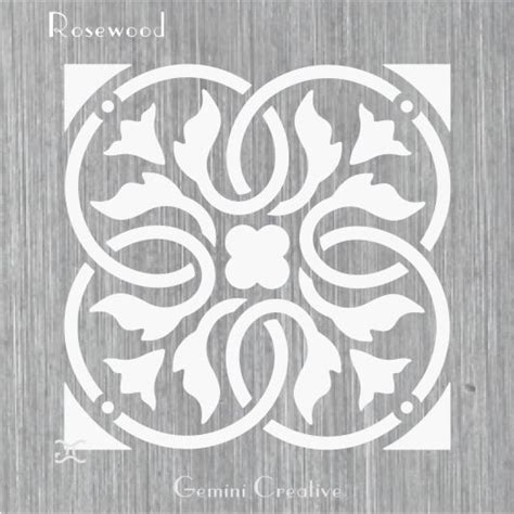 Rosewood tile stencil