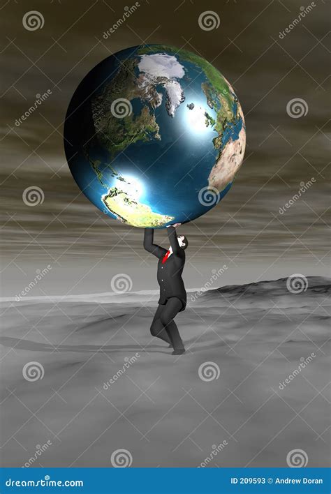 The weight of the world stock illustration. Illustration of balancing ...