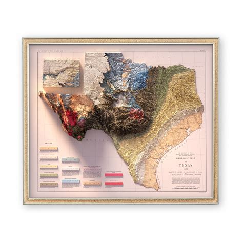 Texas Topographic Elevation Map
