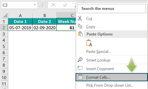 Image result for Excel Week Number Formula