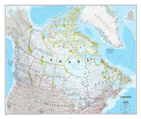 Map of Canada regions: political and state map of Canada