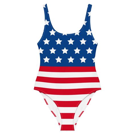 American Flag One-piece Swimsuit - 4th of July Swimsuit for Women - Etsy