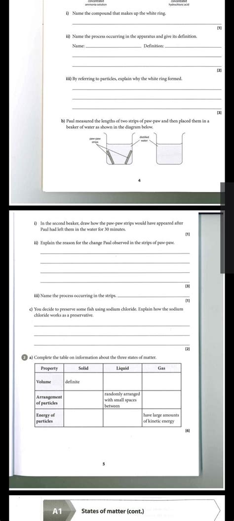 In the second beaker draw how the paw-paw strips would have appeared ...
