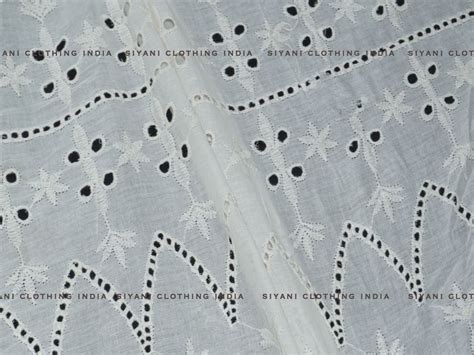 Kora Cotton Dyeable Cutwork Chikankari Embroidered Fabric – Siyani ...