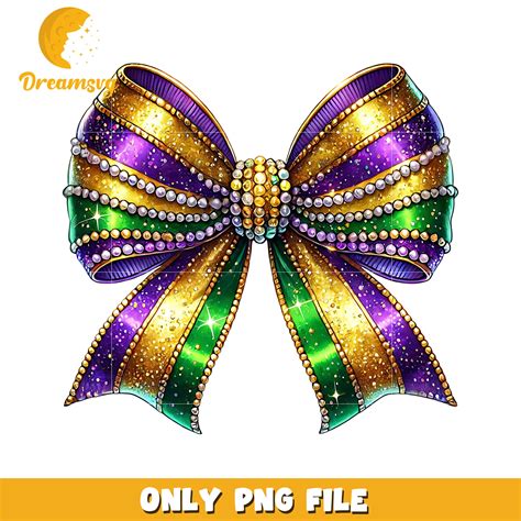 Glitter bow mardi gras design png, mardi gras decorations png ...
