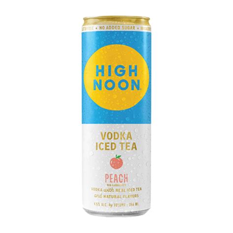 High Noon Peach Iced Tea - 4 pack cans | Colonial Spirits