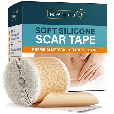 NUVADERMIS Silicone Scar Tape for Surgical Scars - 60" x 1.5" Roll ...