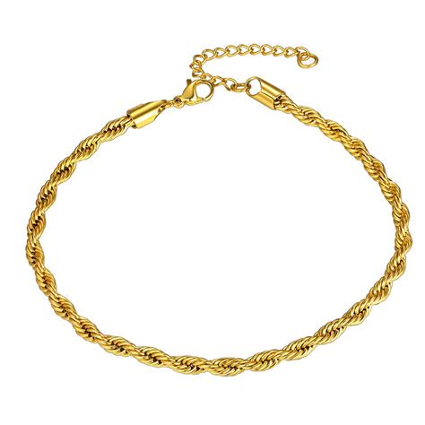 ChainsHouse Men Women 18K Gold Plated Chain Bracelet Hip Hop Fashion ...