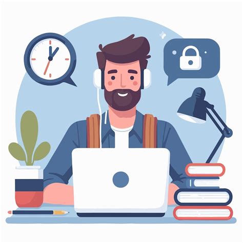 Elearning online education at home | Premium AI-generated vector