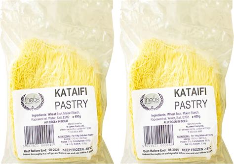 Original Melis Fresh Kataifi 2 Pack Kadayif Shredded Fillo Dough Pastry ...