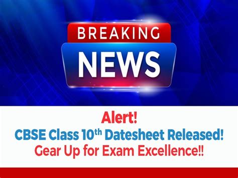 Alert! CBSE Class 10th Date Sheet Released! Gear Up for Exam Excellence!!