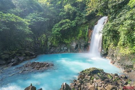 - Rio Celeste waterfall, Tenorio volcano national park, Costa Rica ...