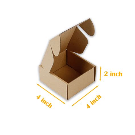 FLAP BOX 3 Ply | 4"x 4" x 2" |Brown Corrugated Boxes for Packaging Car ...