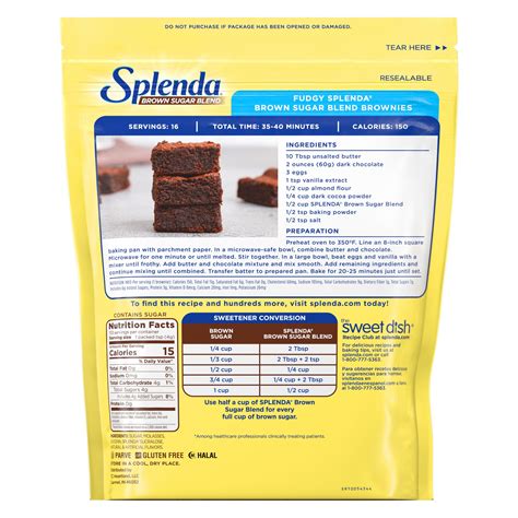 Splenda Brown Sugar Nutrition Facts | Besto Blog